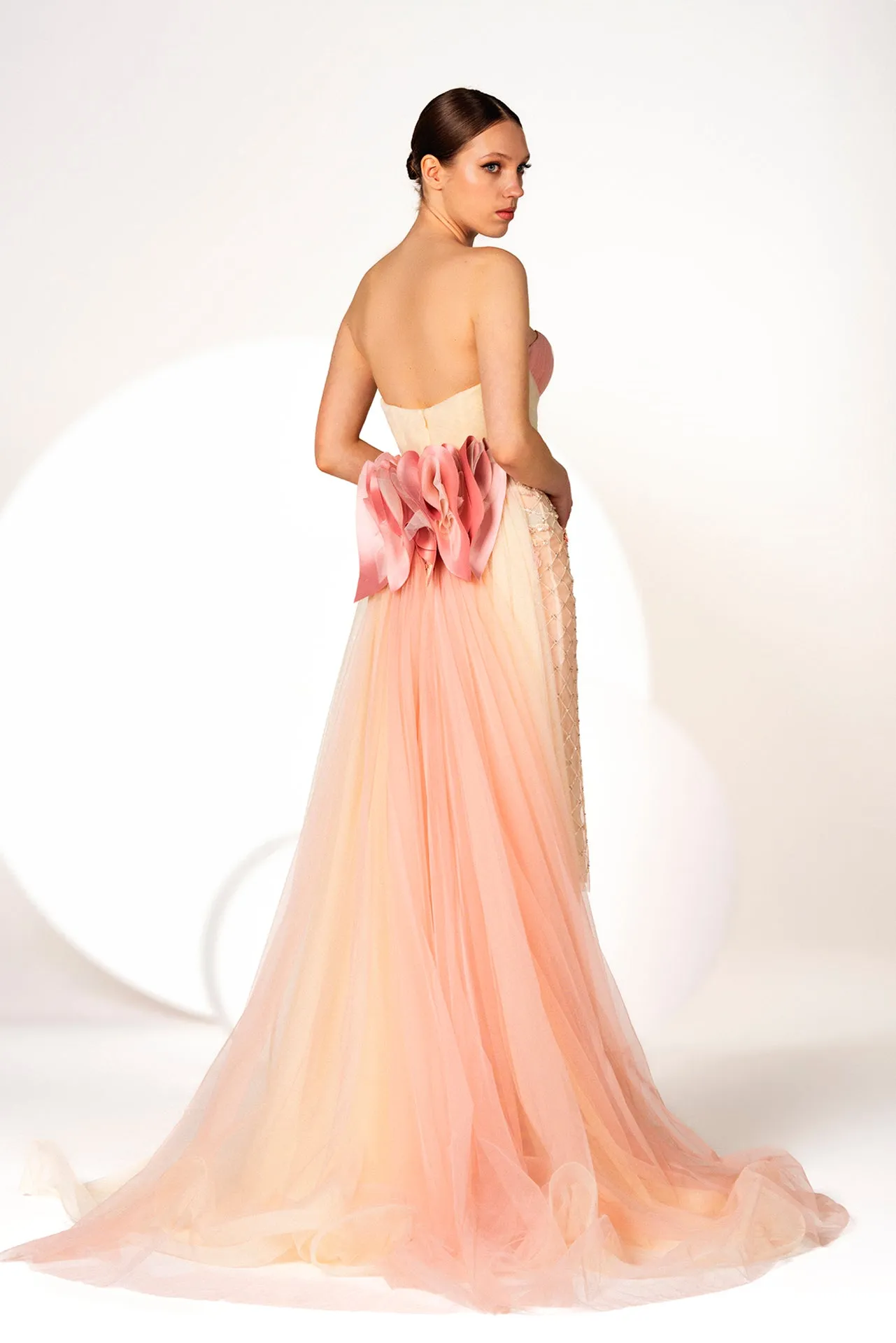 Strapless Midi Dress with Sweetheart Neckline
