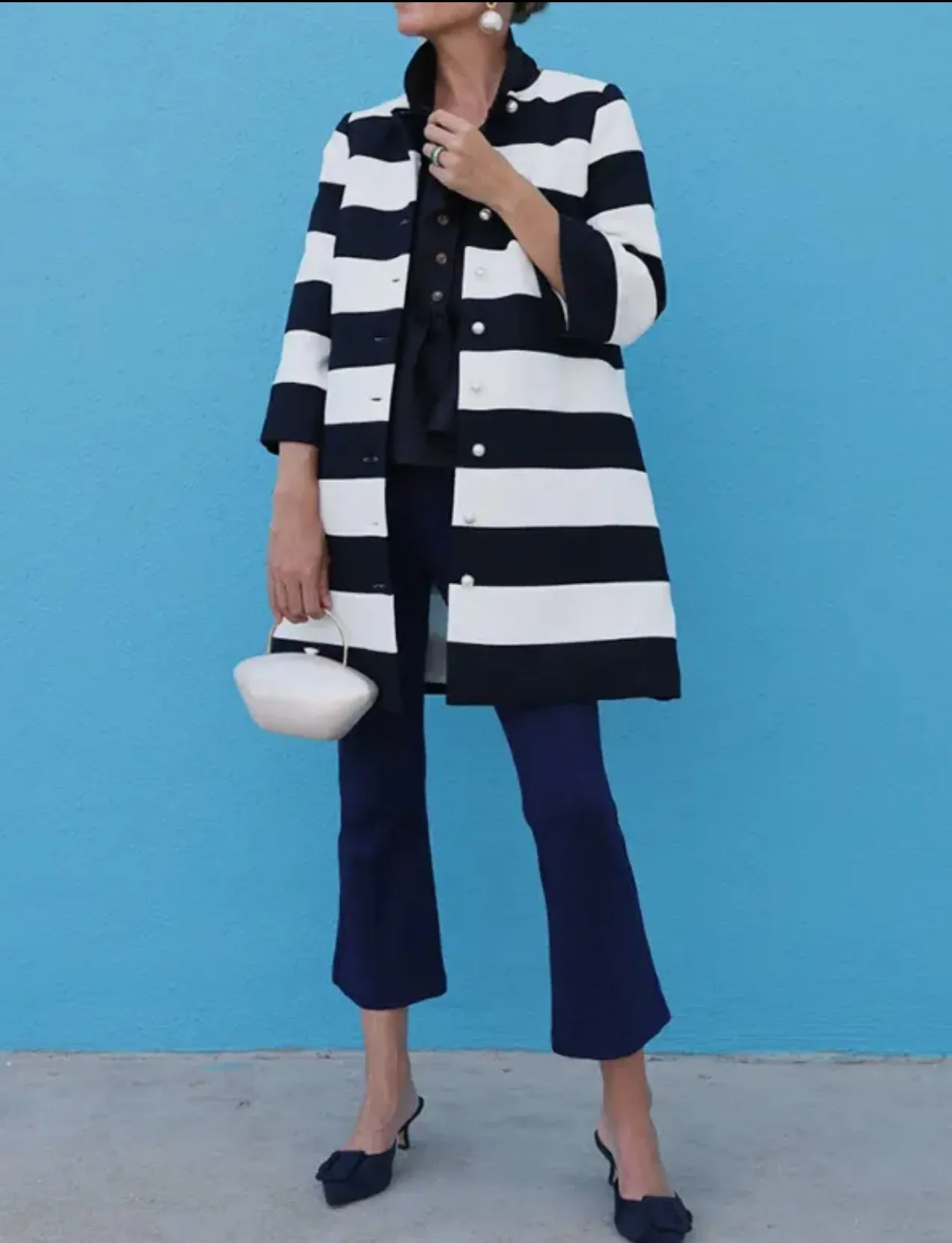 Striped Black and White Dress