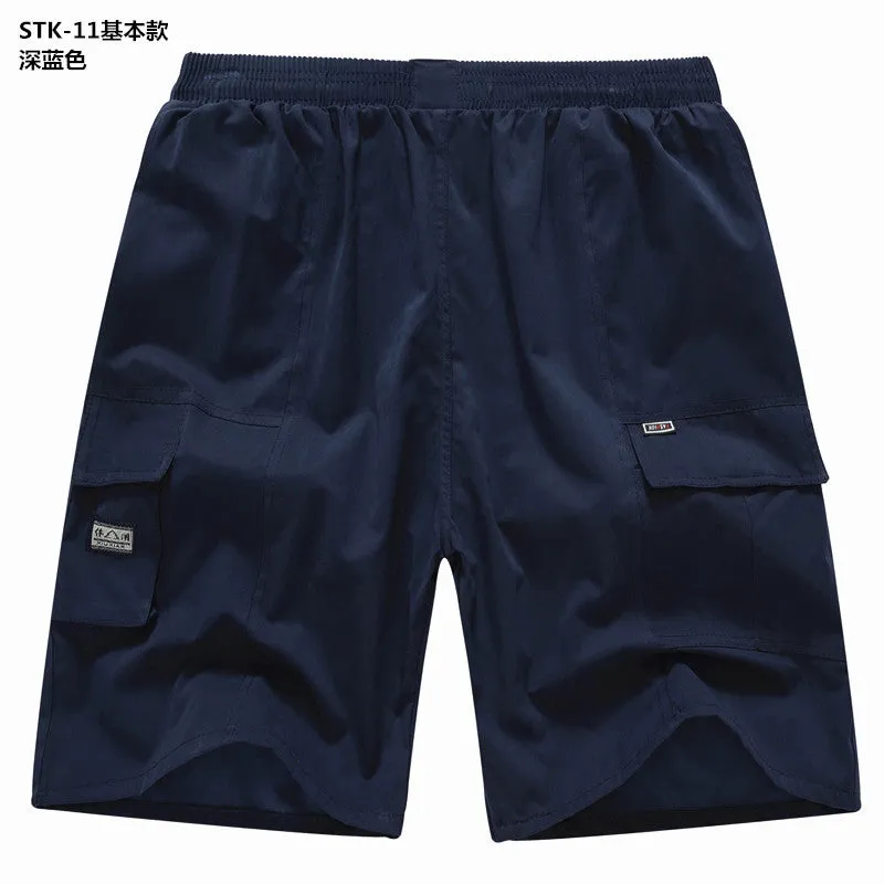 Summer Men Casual Pants Plus Size Beach Straight Bermuda Shorts