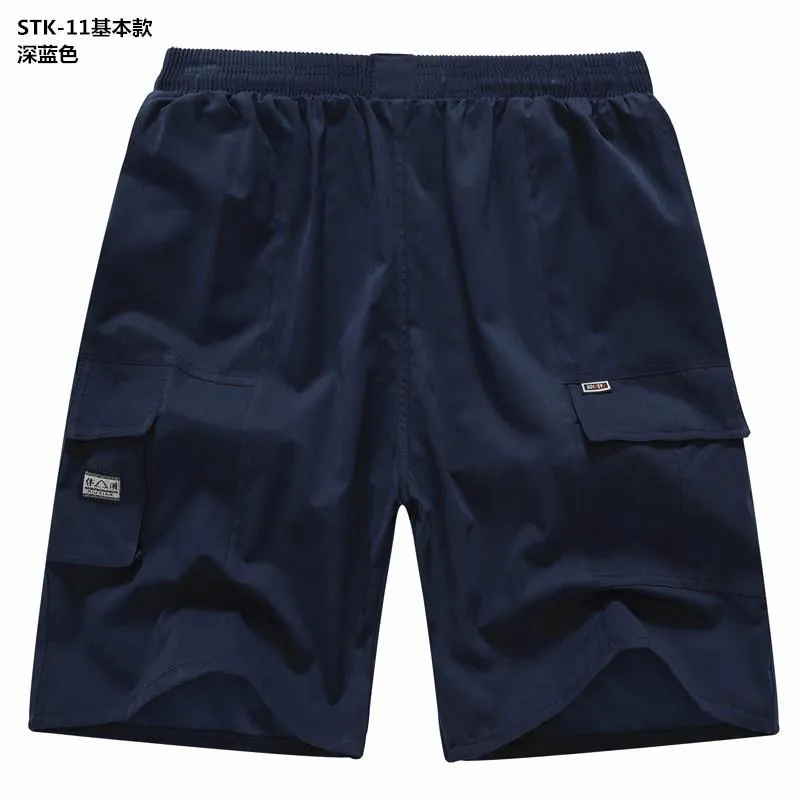 Summer Men Casual Pants Plus Size Beach Straight Bermuda Shorts