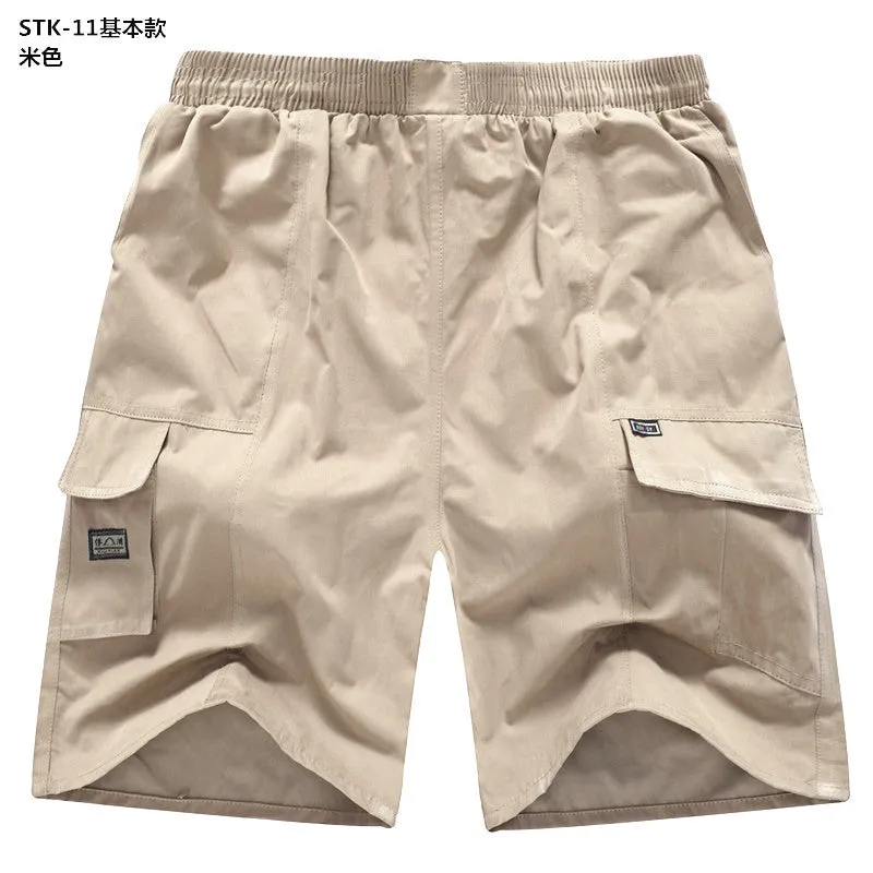 Summer Men Casual Pants Plus Size Beach Straight Bermuda Shorts