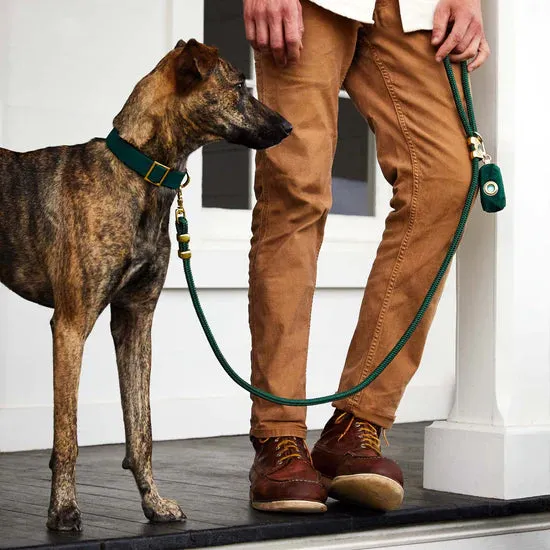 The Foggy Dog Marine Rope Dog Leash - Evergreen