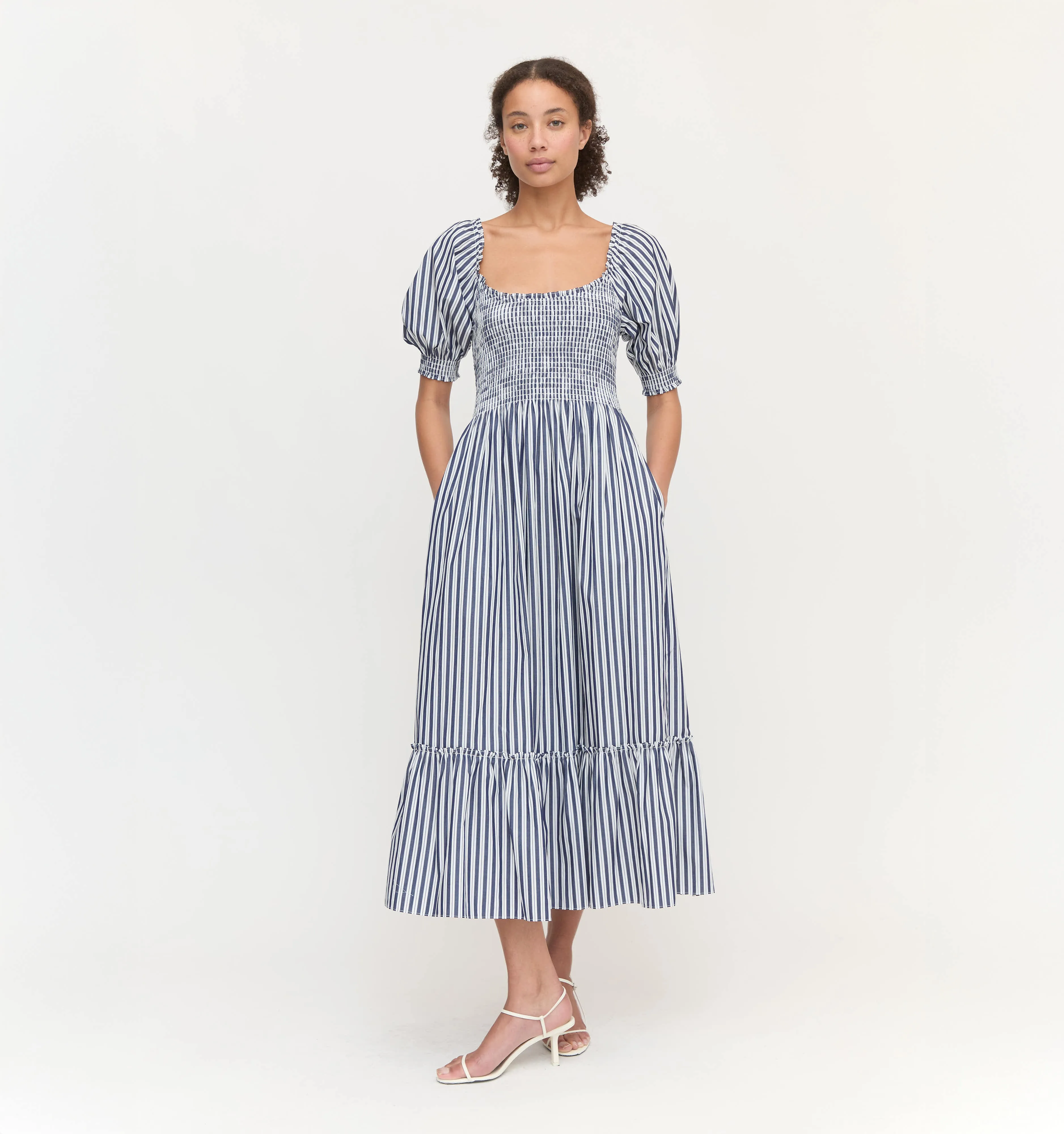 The Louisa Nap Dress - Navy Stripe
