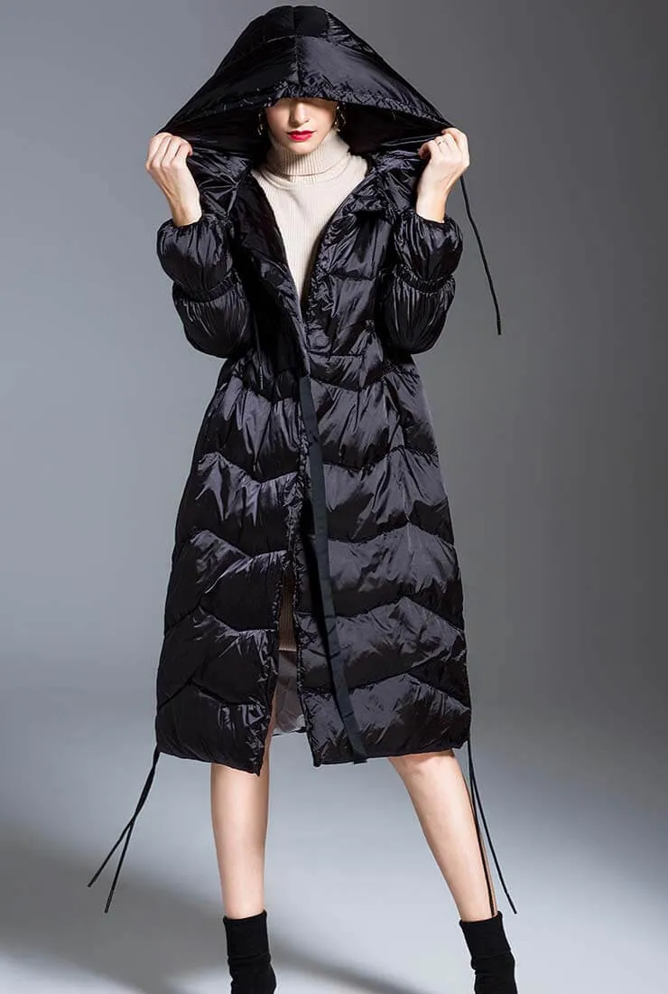 Thicken Mid-length Bright Loose Down Coat