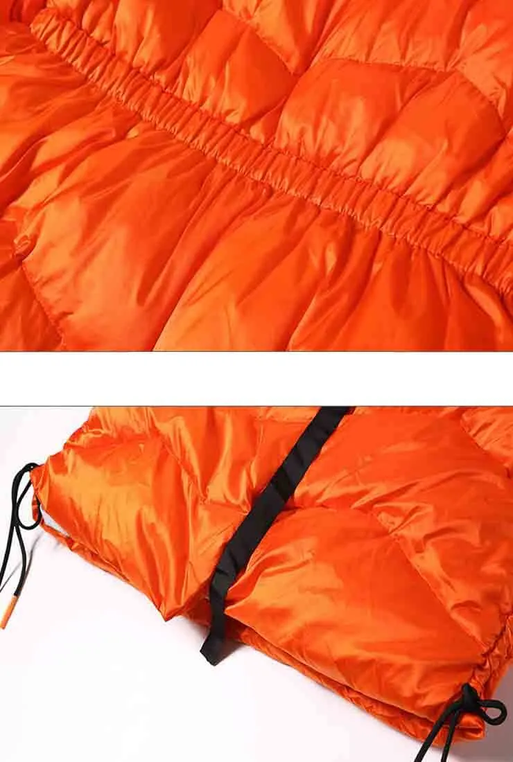 Thicken Mid-length Bright Loose Down Coat