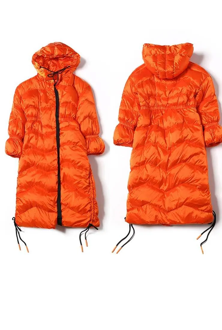 Thicken Mid-length Bright Loose Down Coat
