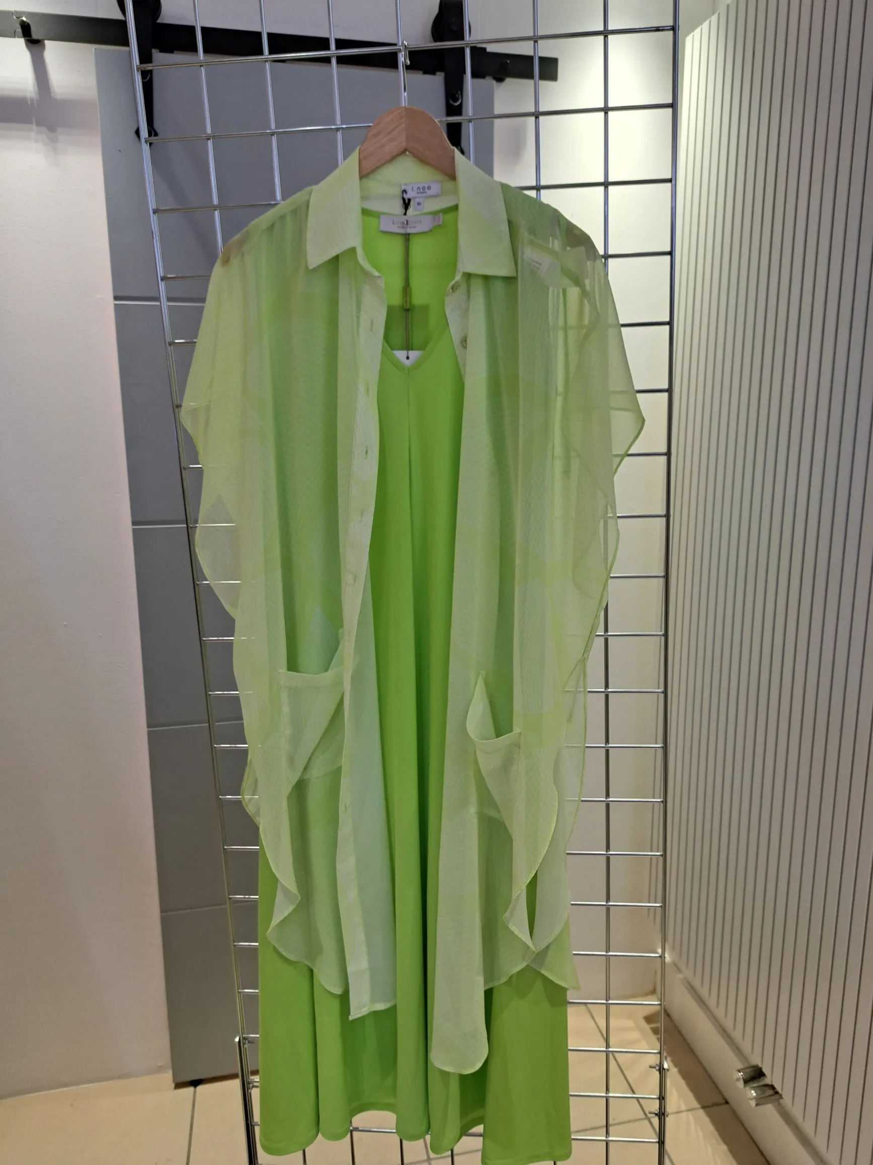 Tie shoulder A line midi dress