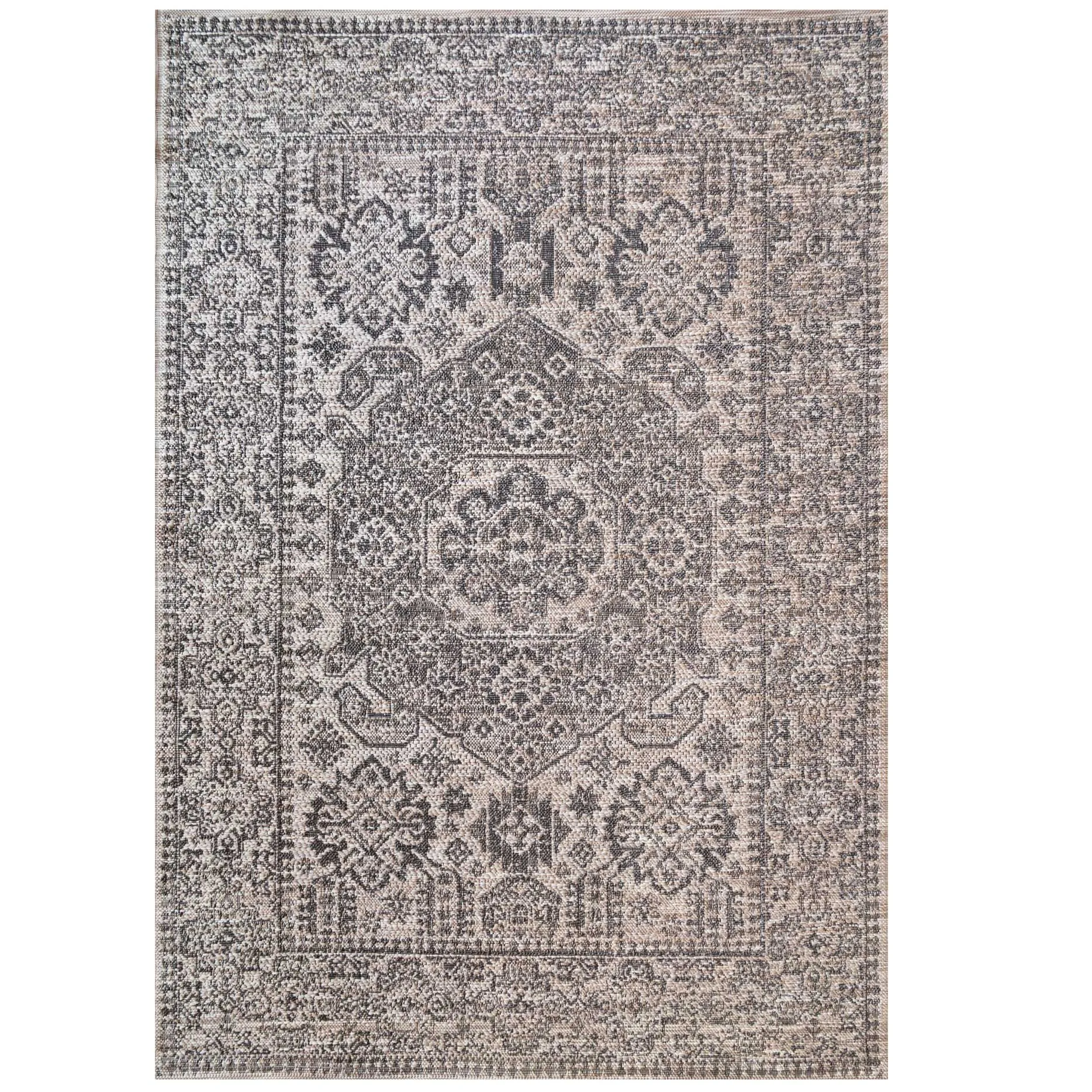 Traditional Textured Flatweave Indoor Outdoor Area Rug - Naylor