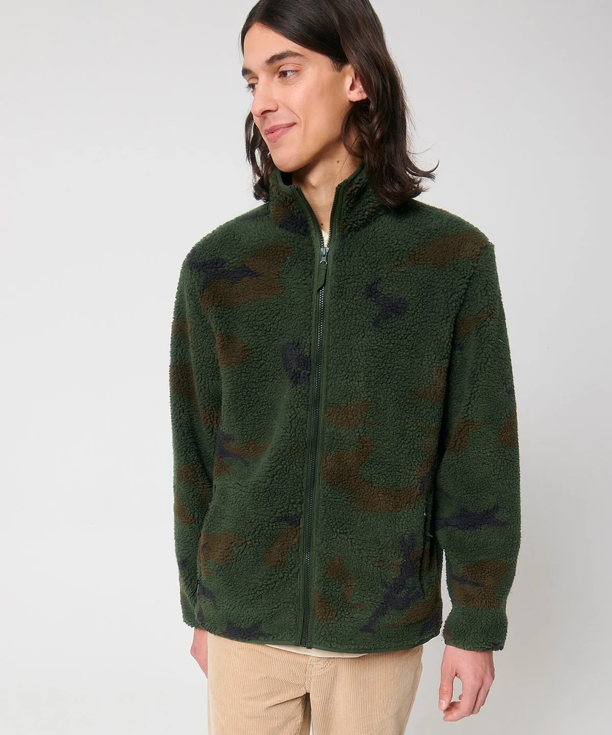 Unisex Outsider AOP sherpa zip-through jacket