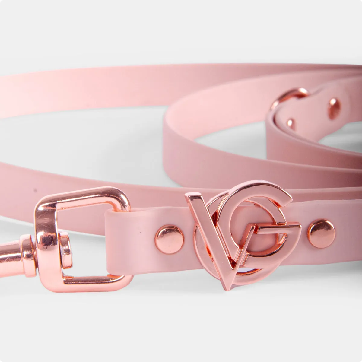Valgray Splash Proof Dog Leash, Blush & Rose Gold, Extra Small to Small