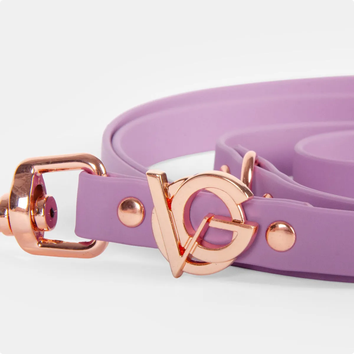 Valgray Splash Proof Dog Leash, Lilac & Rose Gold, Extra Small to Small