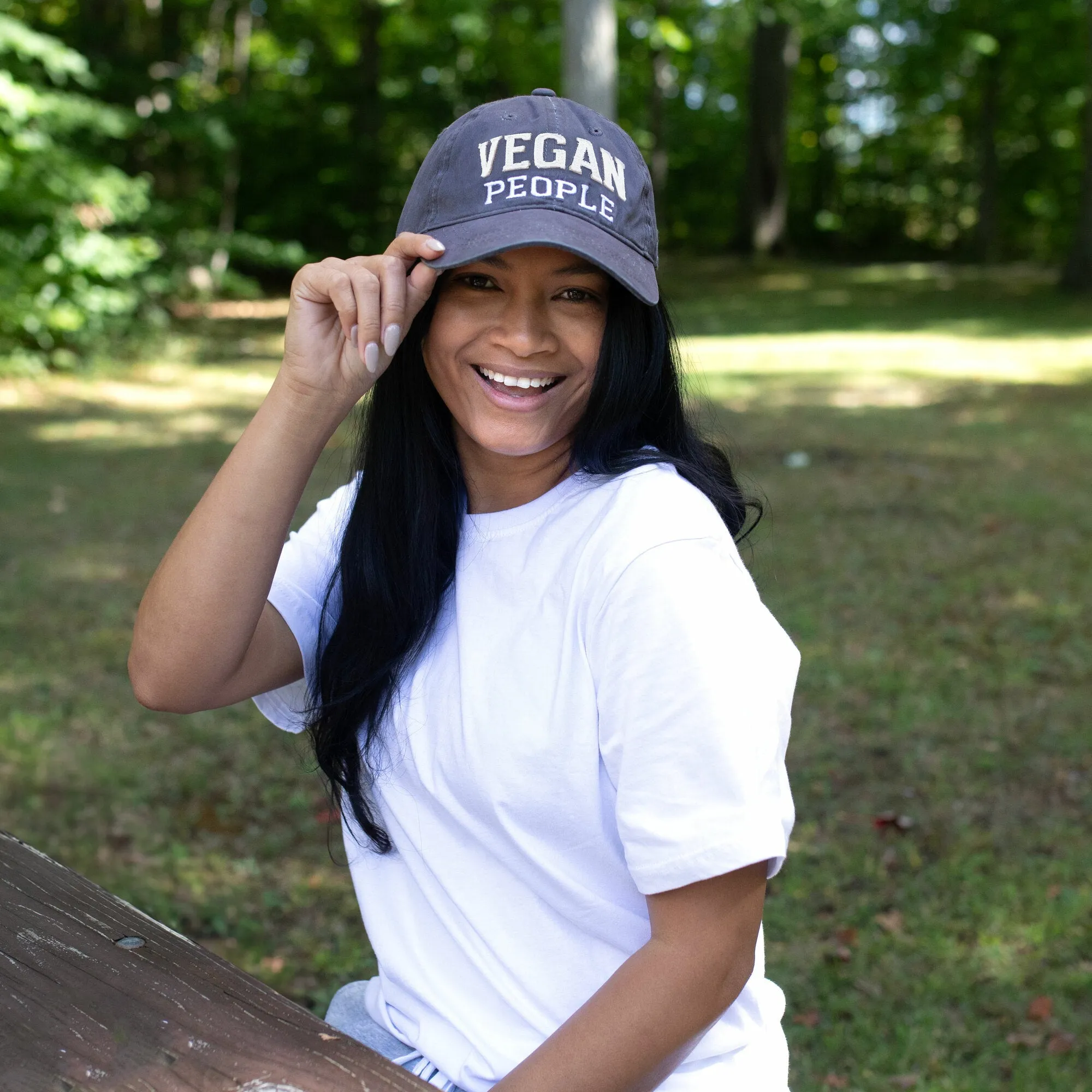 Vegan People Dark Gray Adjustable Hat