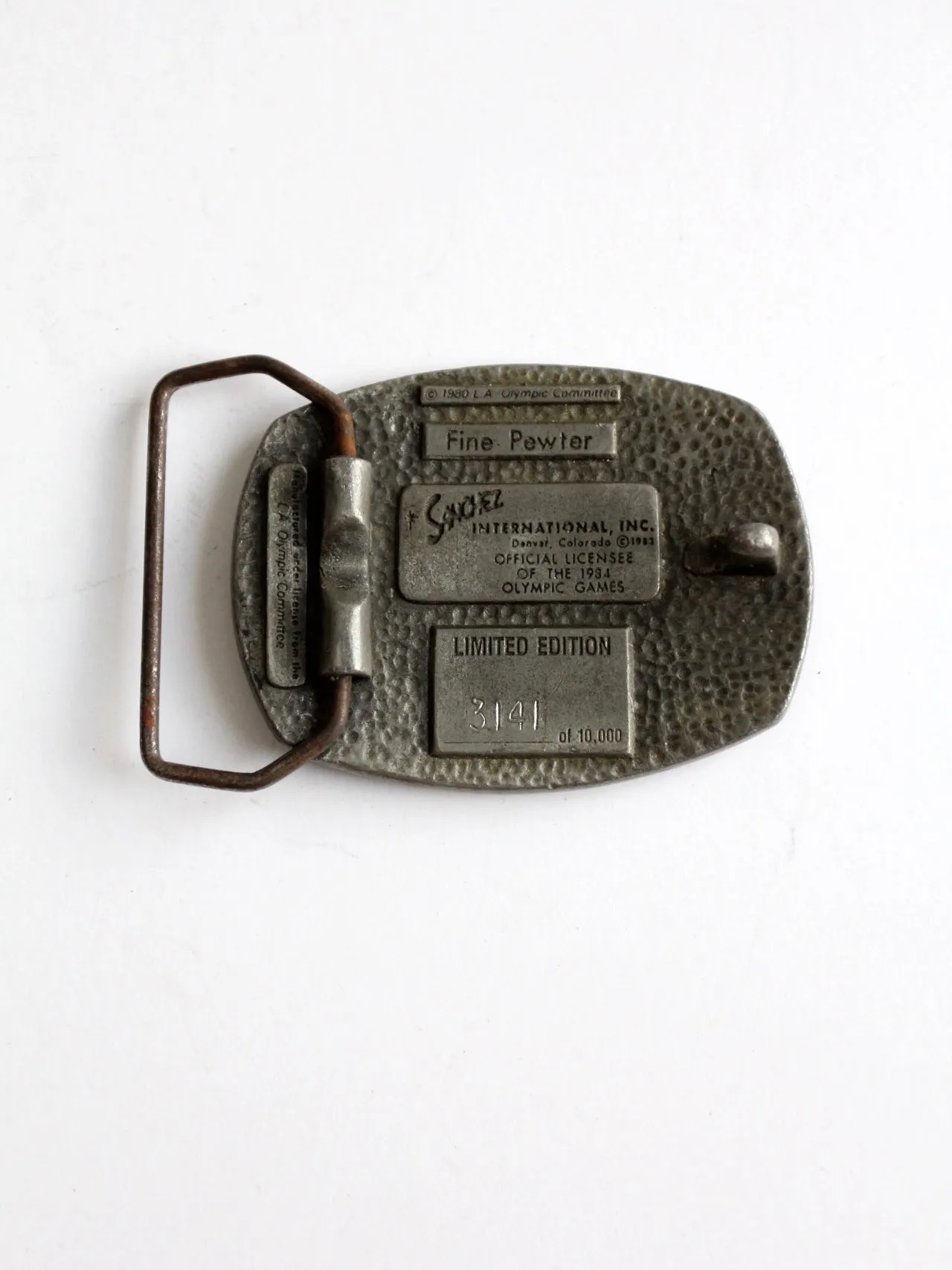 vintage 1984 Olympic Games belt buckle