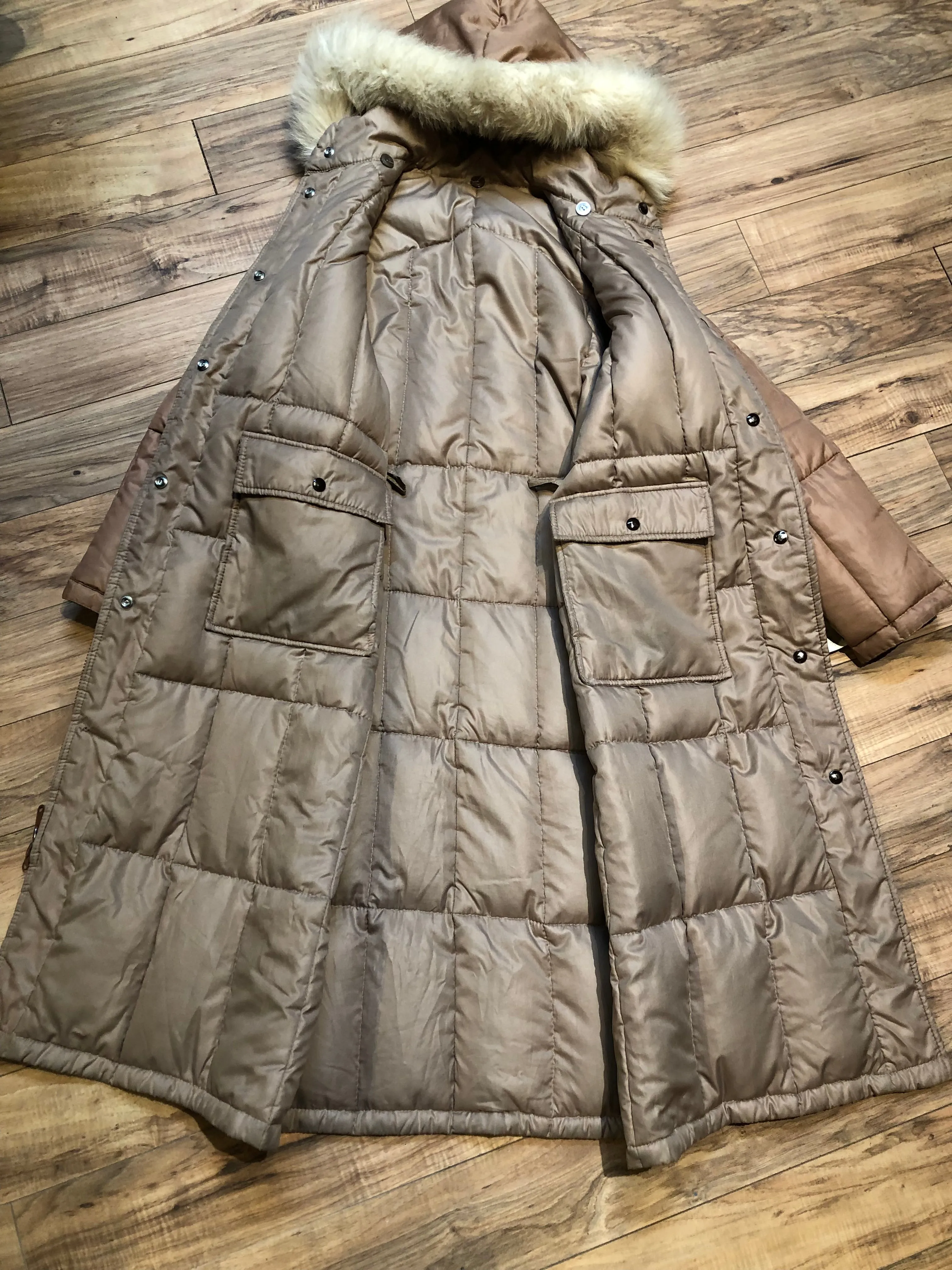Vintage 80’s Baycrest Pink Down-Filled Coat, Made in Canada, Size 10