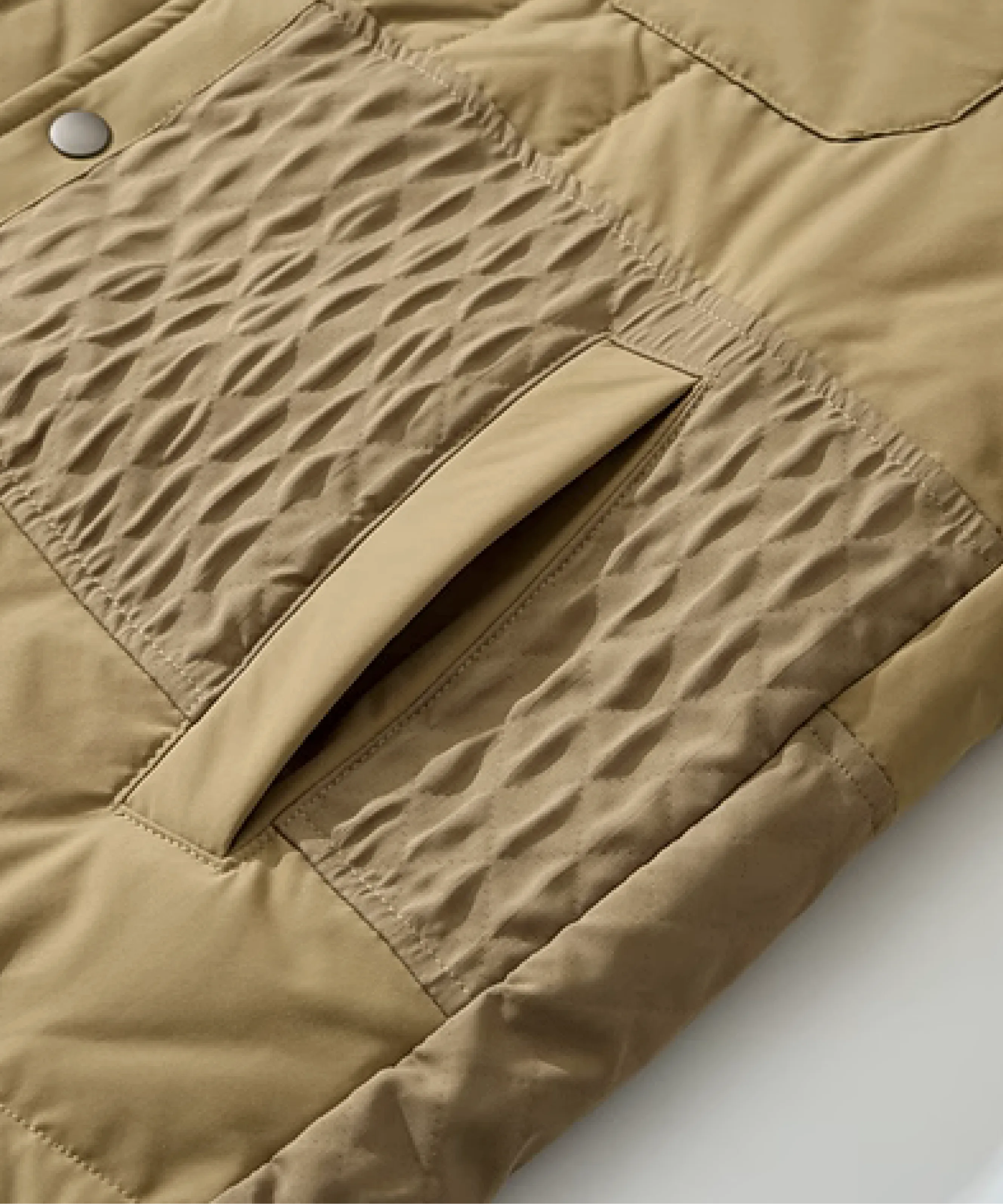 Vintage Block Patch Duck Down Coat