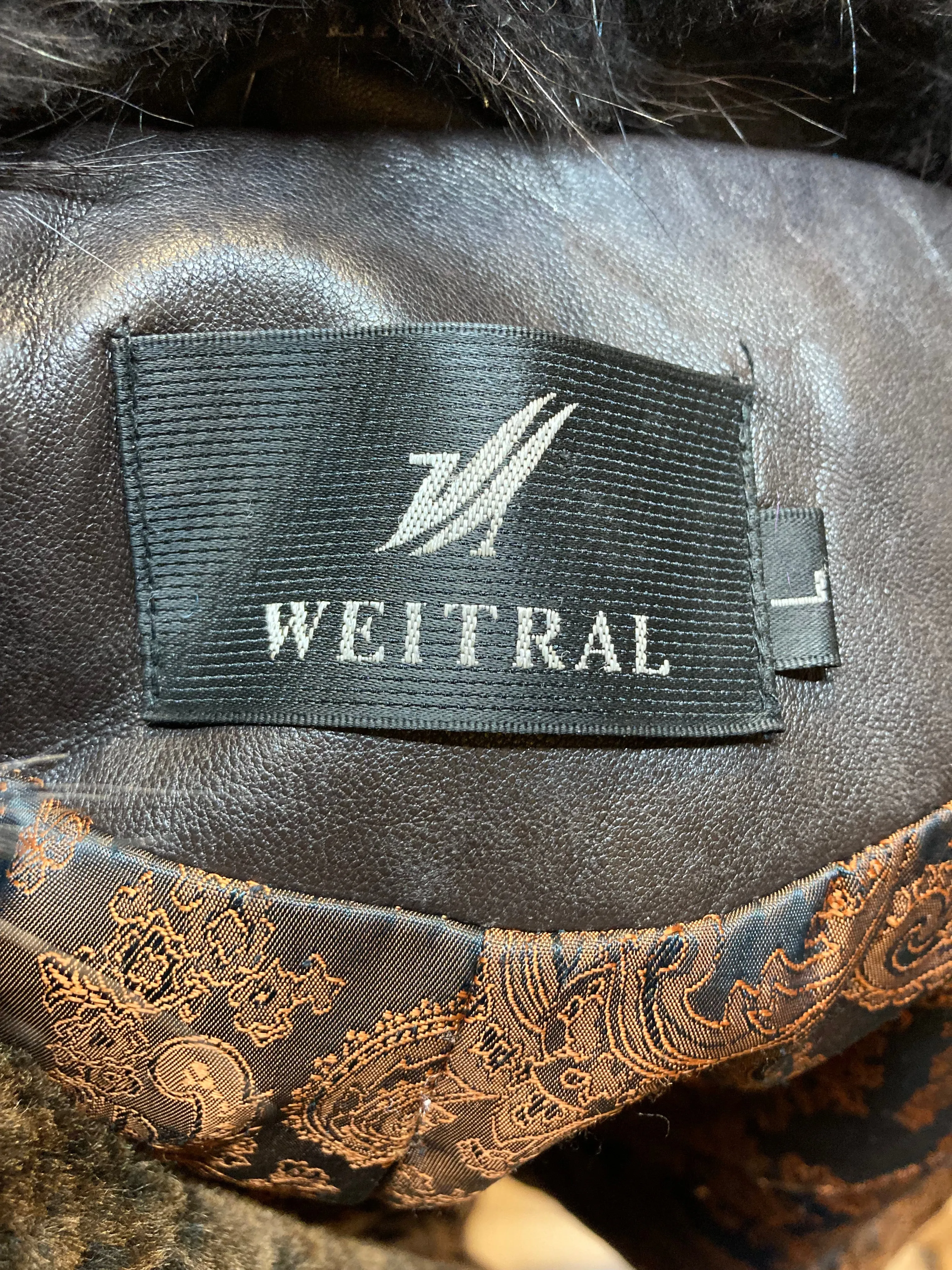 Vintage Weitral Shearling Coat with Fur Trim, Made in Russia