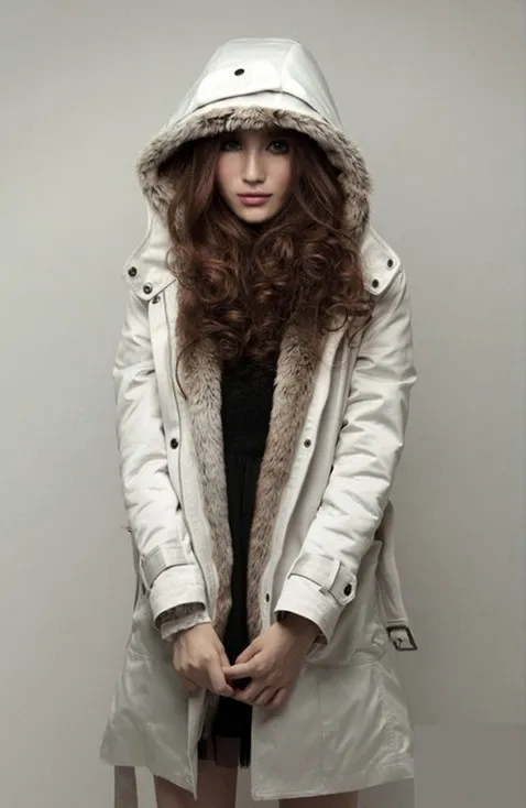Warm Long Coat With Faux Fur Lining