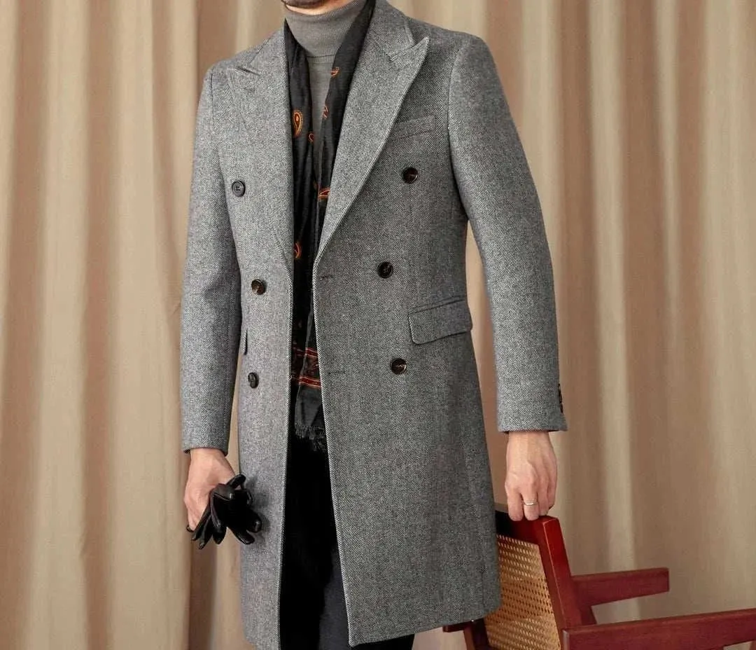 Winter double breated wool coat