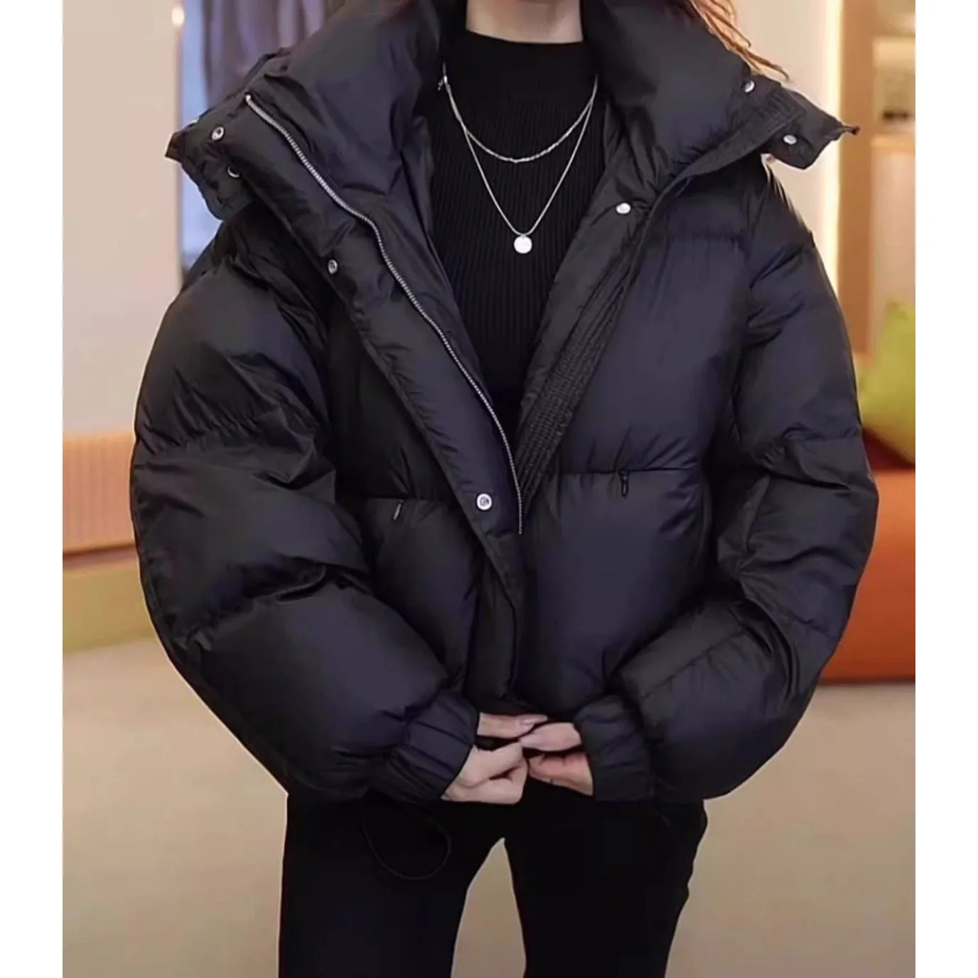 Winter Fashion Hooded Down Jacket