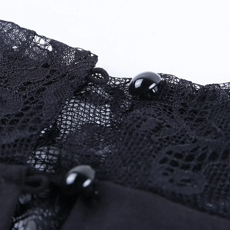 Women's Autumn V-Neck Lace Long Sleeve Ruched Slim Dress