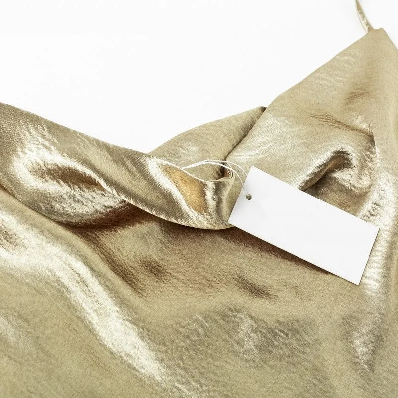 Women's Soft Satin Backless Maxi Dress