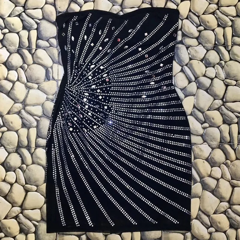 Women's Summer Sequin Sleeveless Sheath Short Dress