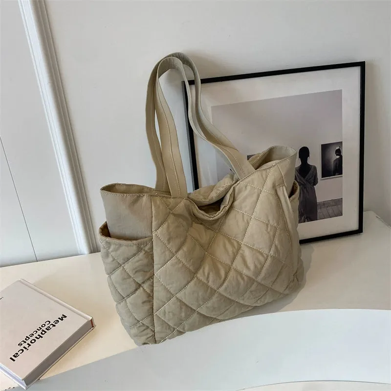 Women's Winter Fashion Quilted Cotton-Padded Shoulder Bag