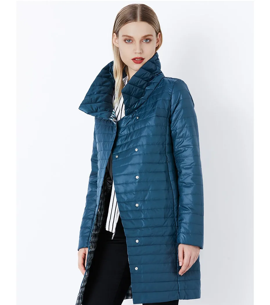 Women's Winter Warm Thin Cotton-Padded Long Coat