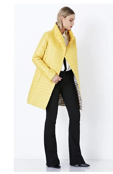 Women's Winter Warm Thin Cotton-Padded Long Coat