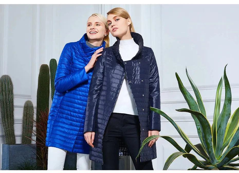 Women's Winter Warm Thin Cotton-Padded Long Coat
