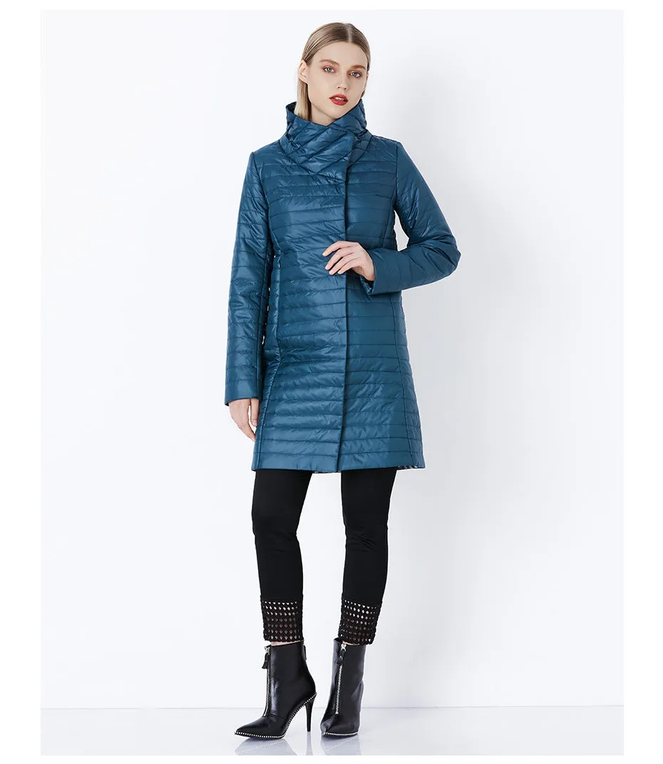 Women's Winter Warm Thin Cotton-Padded Long Coat