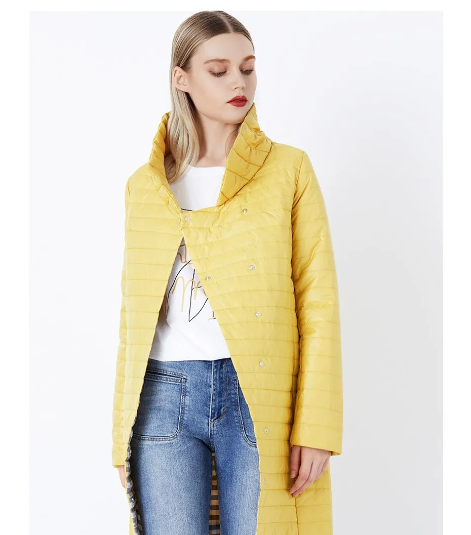 Women's Winter Warm Thin Cotton-Padded Long Coat