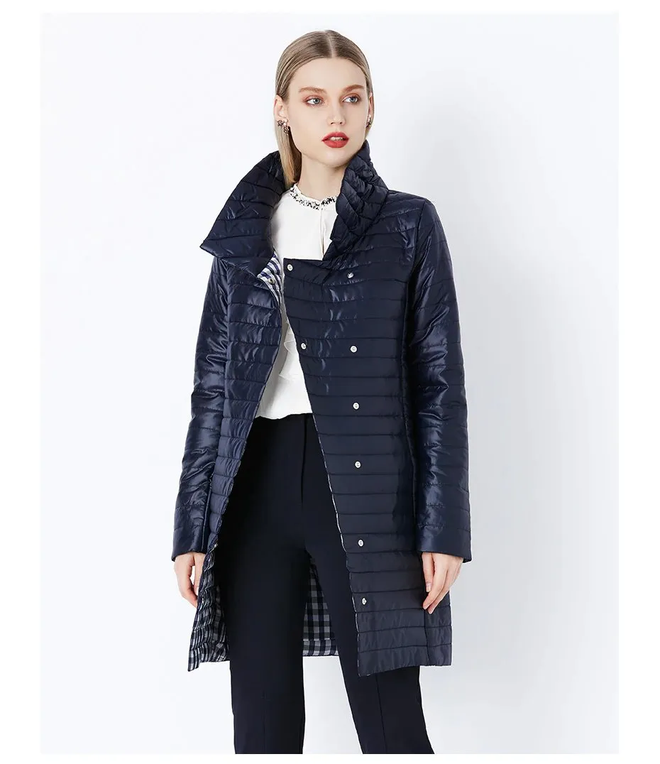 Women's Winter Warm Thin Cotton-Padded Long Coat