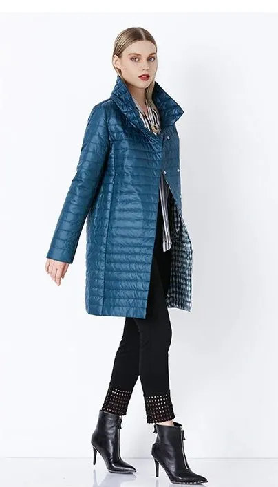 Women's Winter Warm Thin Cotton-Padded Long Coat