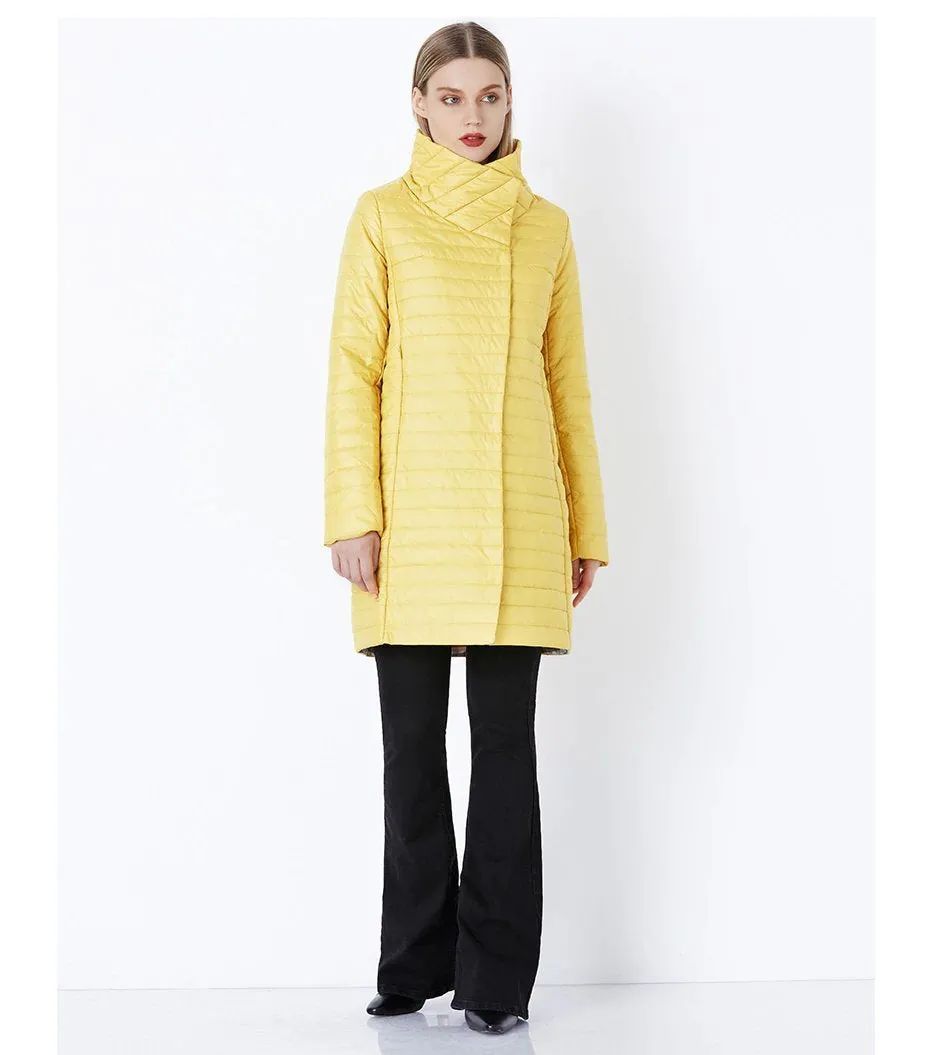 Women's Winter Warm Thin Cotton-Padded Long Coat