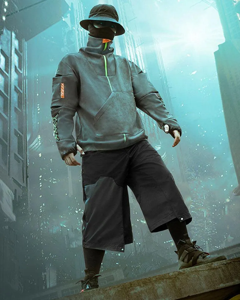 XIPHEVIL Cyberpunk Outfits City Judge Unisex Ninja Pants