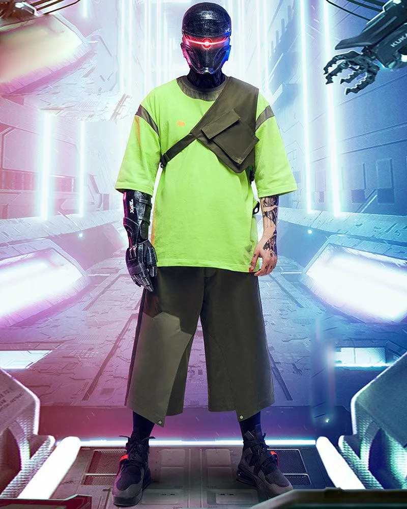 XIPHEVIL Cyberpunk Outfits City Judge Unisex Ninja Pants