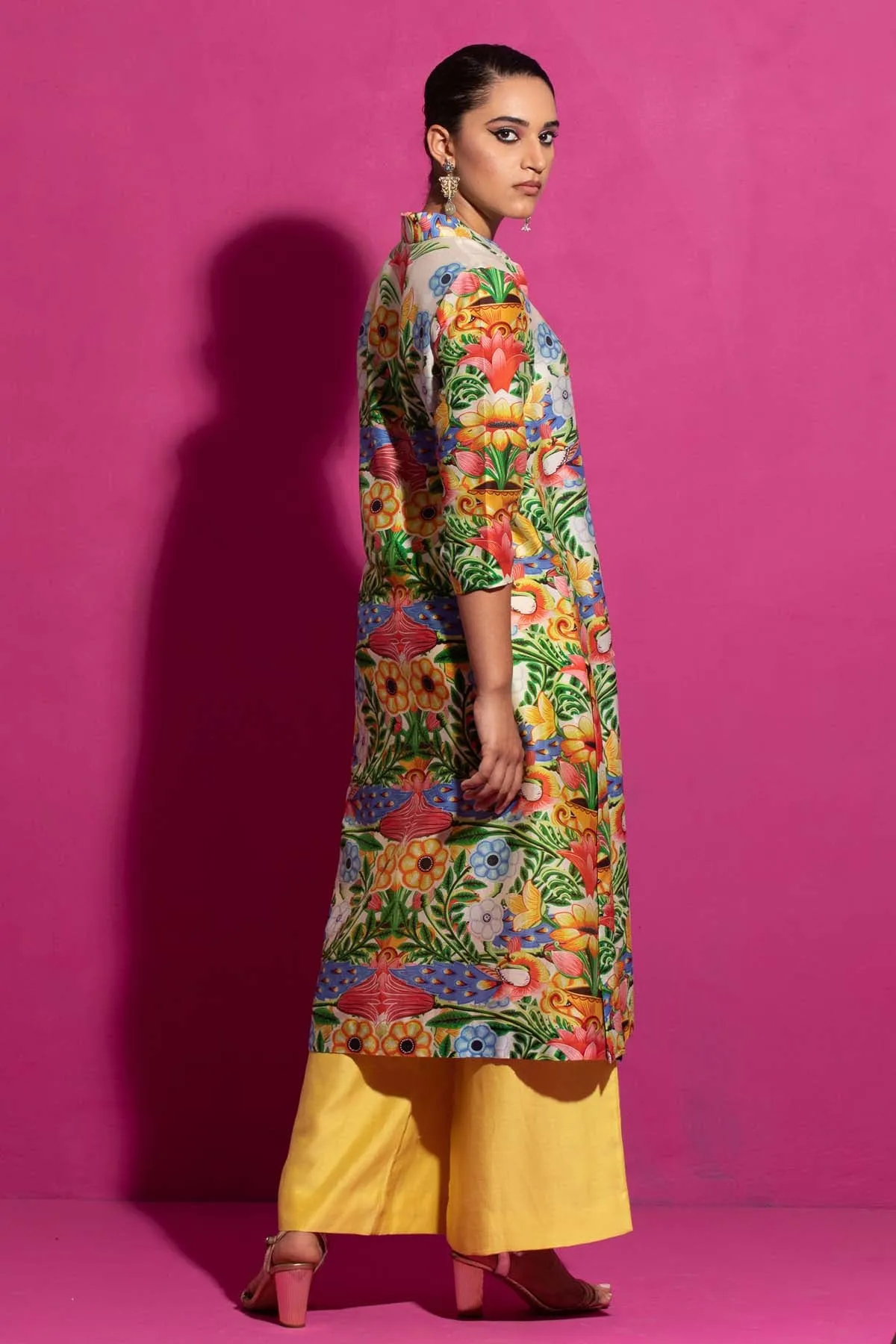 Yellow Chanderi Palazzo
