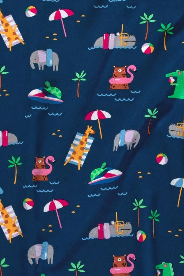 Z12213 Safari Splash Women's Print Scrub Top