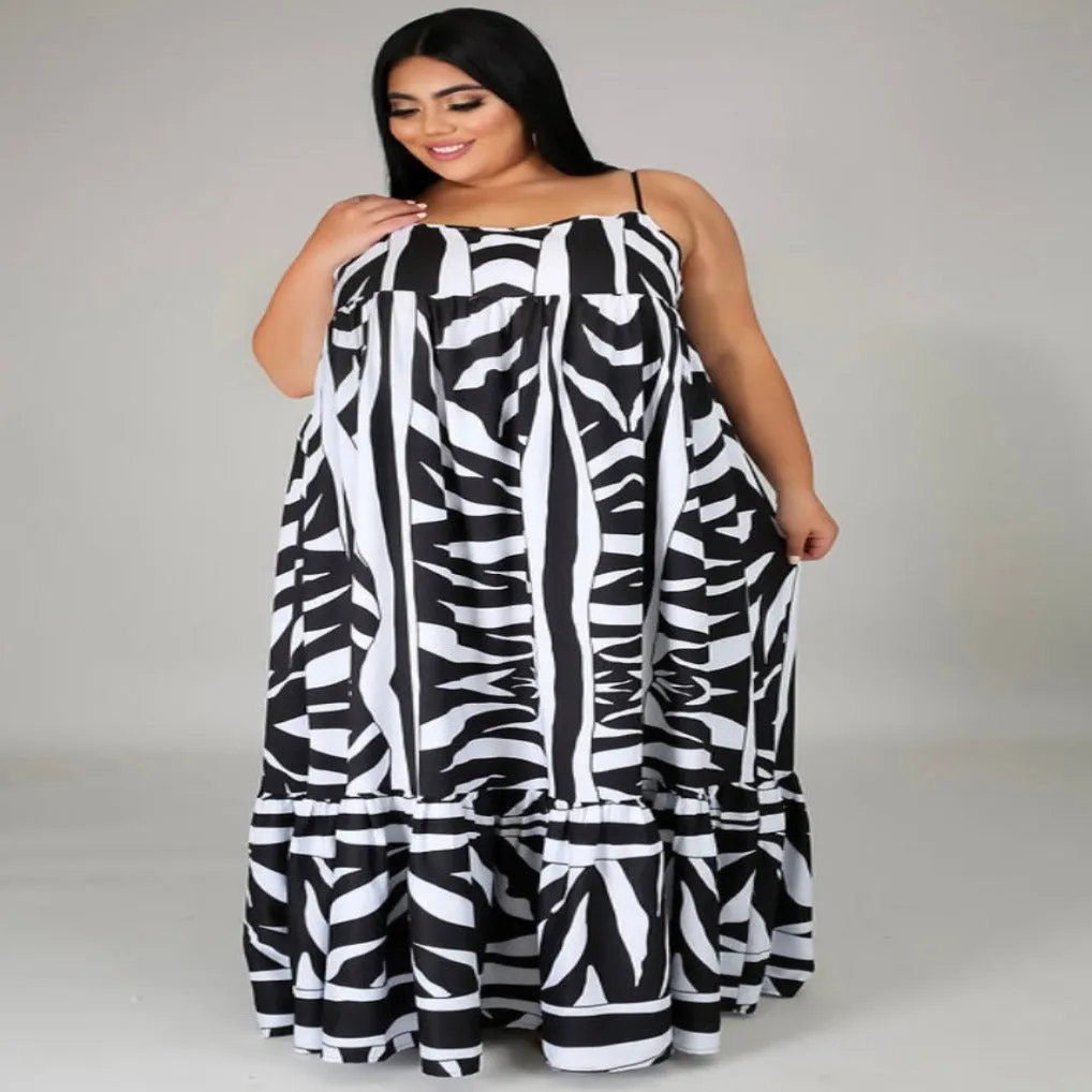 Zebra Print Maxi Dress