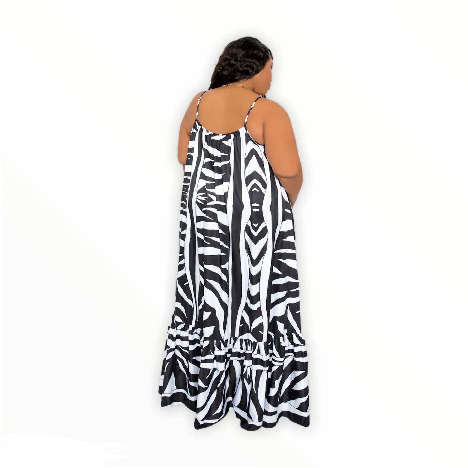 Zebra Print Maxi Dress